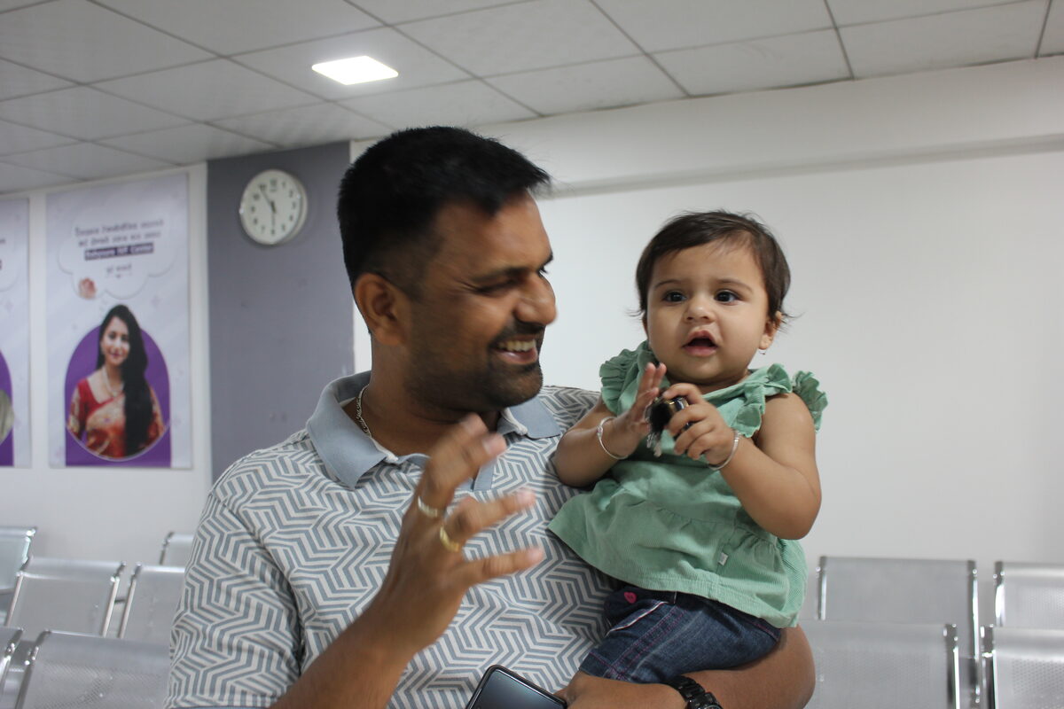 Father holding his child at BabySure IVF
